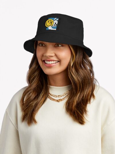 Bunny Smiley Mask Bucket Hat Official Blink 182 Band Merch