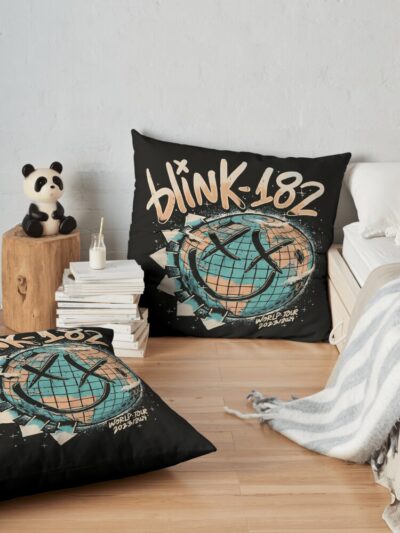 Throw Pillow Official Blink 182 Band Merch