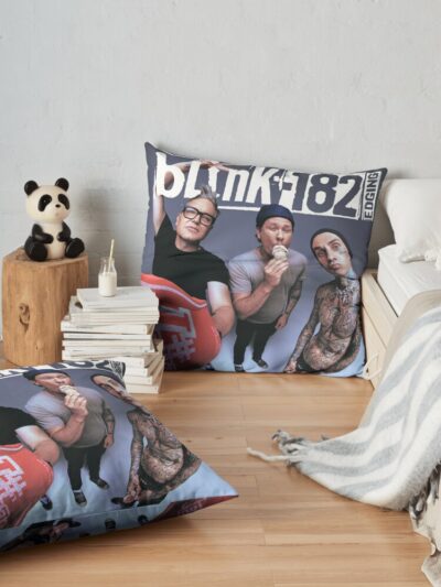 Throw Pillow Official Blink 182 Band Merch