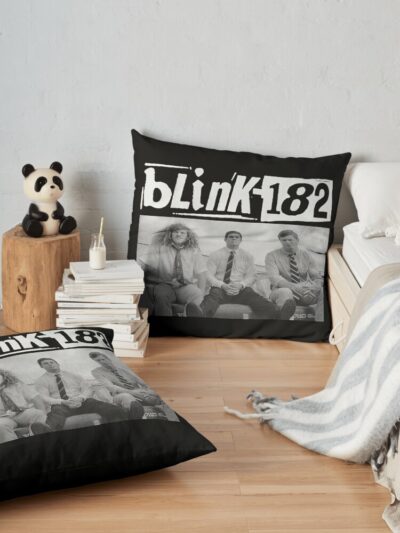 Retro, H, Workaholics Blink 182 Shirt, Blink 182 T Shirt, Blink 182 Tee, Vintage Blink 182 Shirt, Blink 182 Band Tee, Blink 182 Rock Shirt, Vintage Style Shirt Throw Pillow Official Blink 182 Band Merch