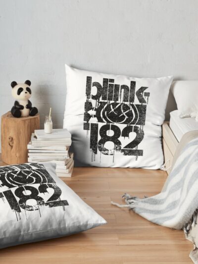 Retro, H, Workaholics Blink 182 Shirt, Blink 182 T Shirt, Blink 182 Tee, Vintage Blink 182 Shirt, Blink 182 Band Tee, Blink 182 Rock Shirt, Vintage Style Shirt Throw Pillow Official Blink 182 Band Merch