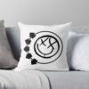 Blink The Eyes 182 Times Throw Pillow Official Blink 182 Band Merch