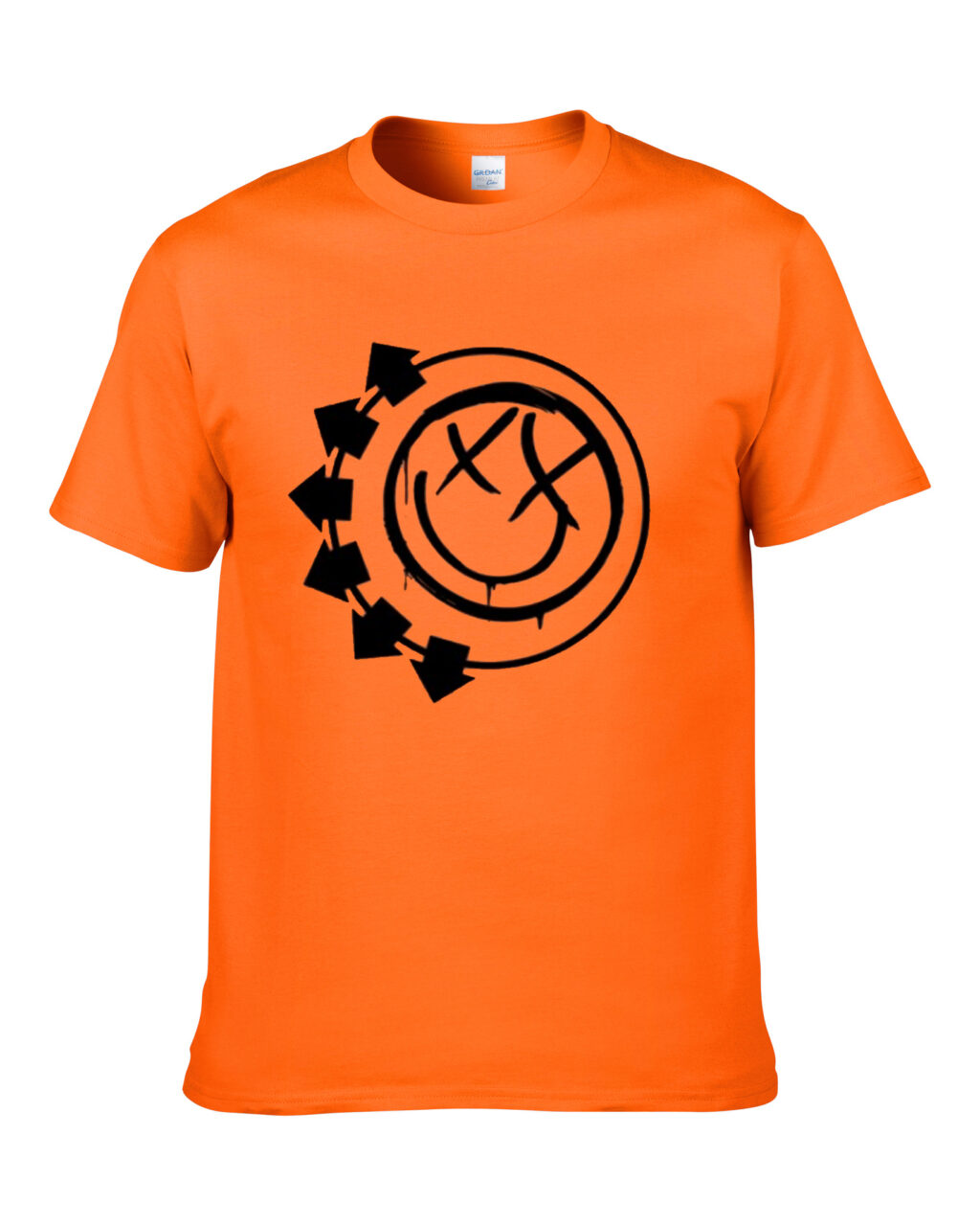 Blink 182 Six Arrow Smiley T Shirt Orange - Blink 182 Band Store